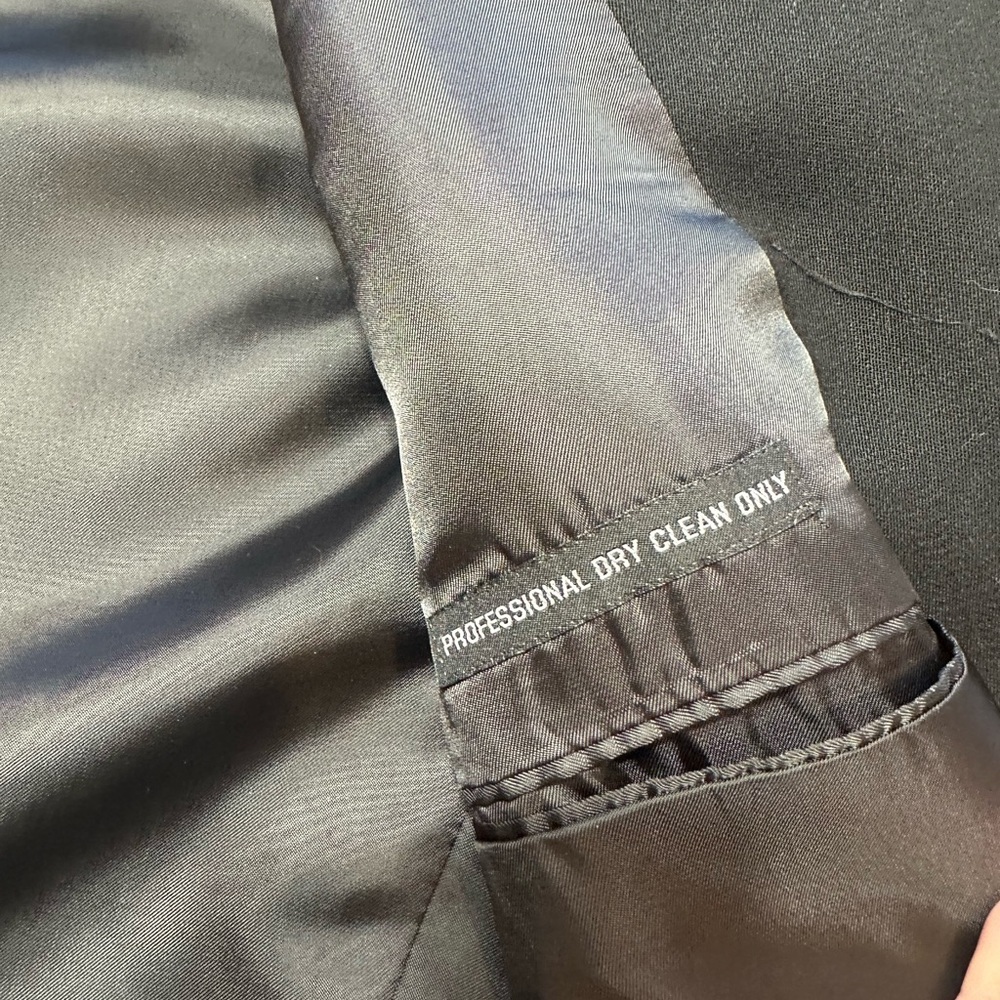 Jones New York Wool Blazer Men’s 46L Black 3 Button Classic Sport Coat Foley’s - Picture 10 of 11